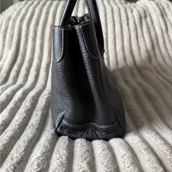 Dooney & Bourne Black Pebbled Grain Leather Satchel - Picture 4 of 13